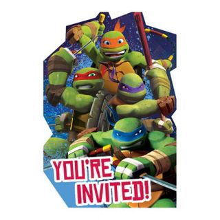 Ninja Turtles Invitations  - 8 Pack