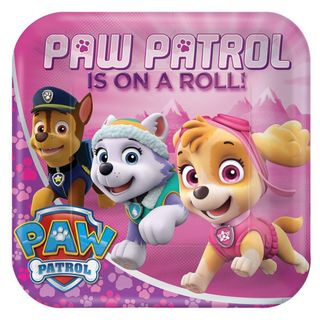 Paw Patrol Girls Dinner Plates - 8 Pack